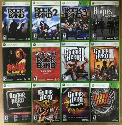 Rock band guitar hero - band,