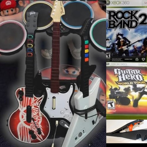 Huge xbox 360 rock band - 1,, 2